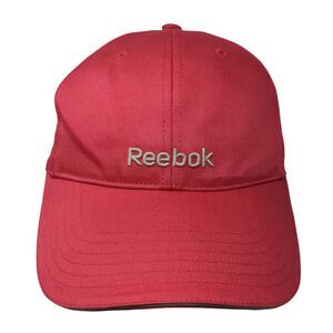 Reebok Slideback Hat Pink Large Adjustable Embroidered Vented Holes 6 Panel